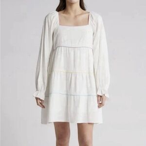 Lucy Paris Cream Long-Sleeve Dress Size M